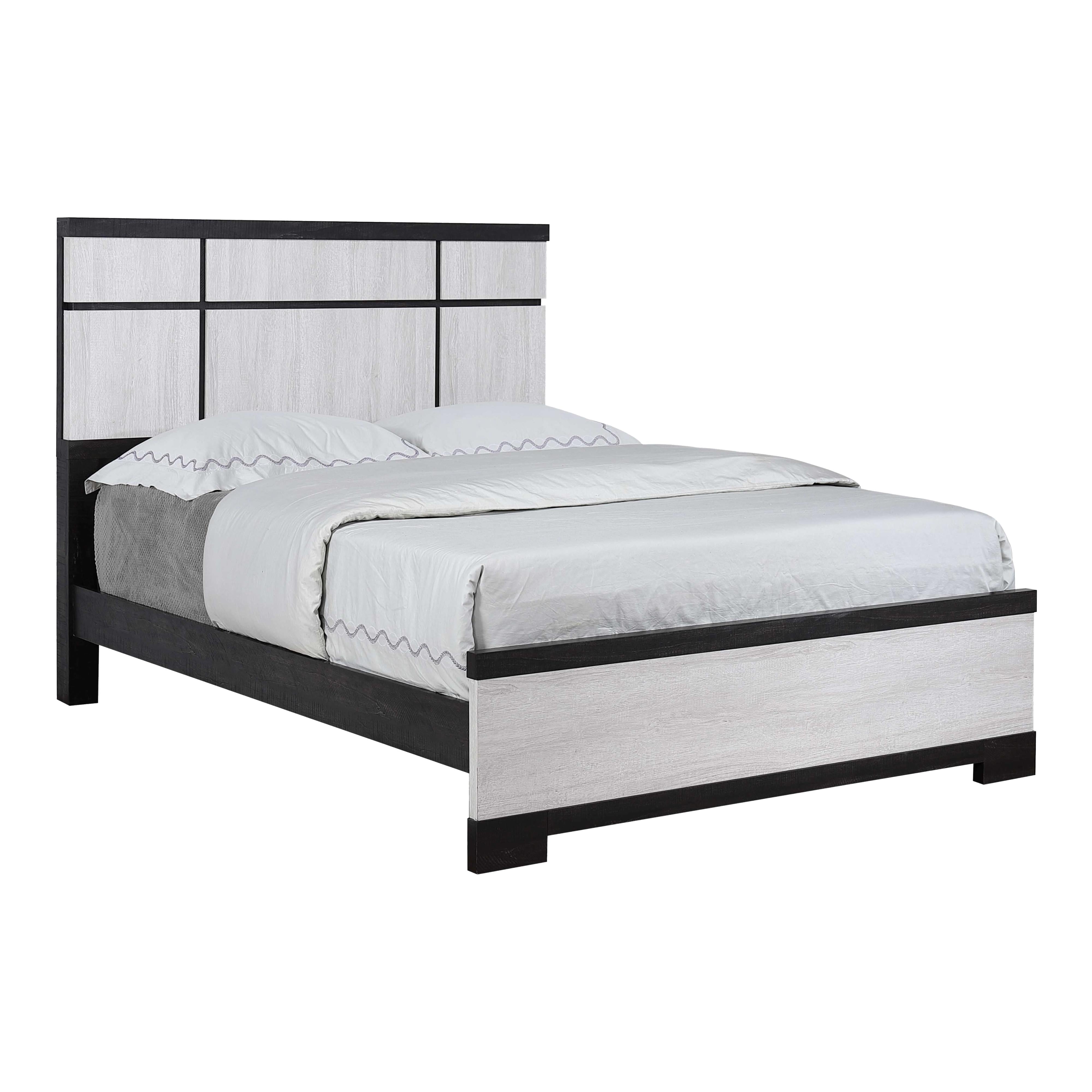 Crown Mark Remington B8162-Q Queen Bed - Black/White IMAGE 1